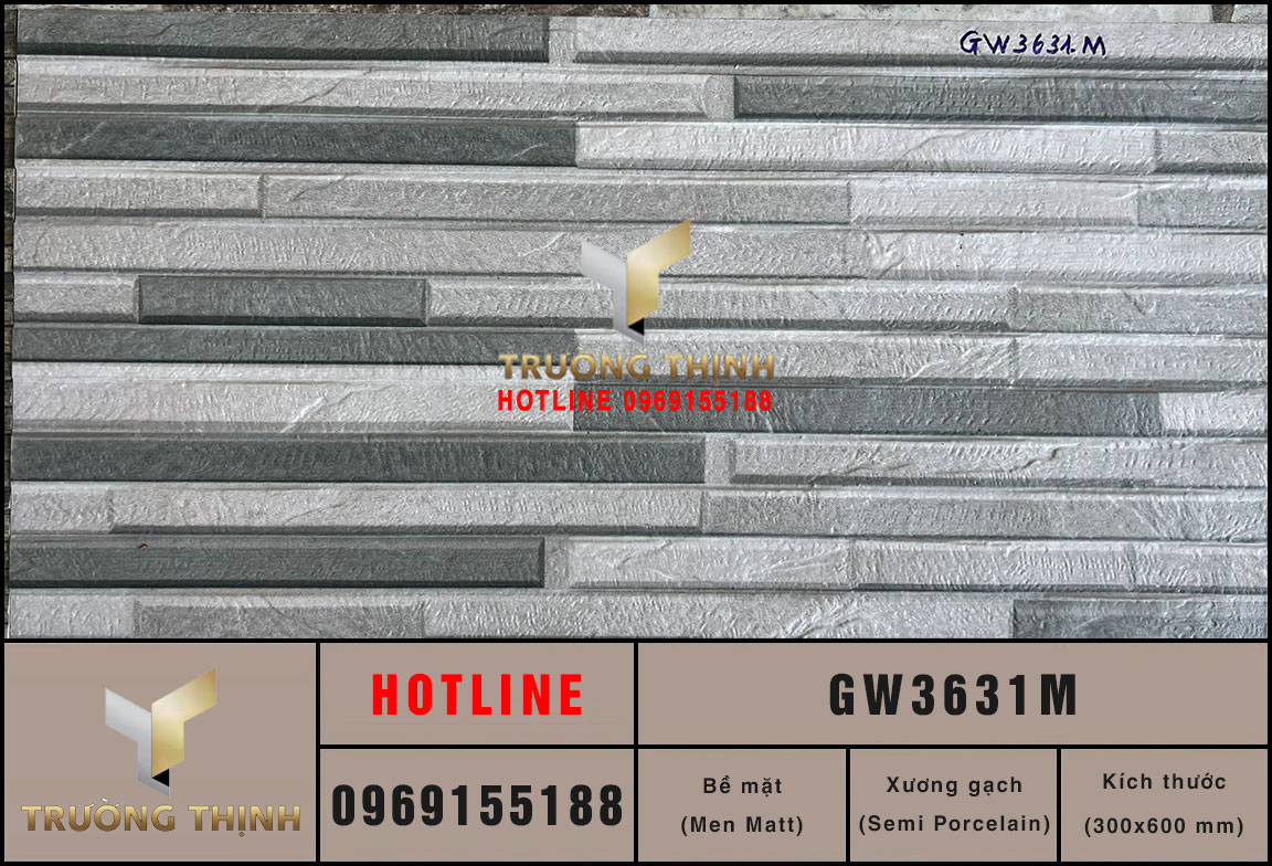 Gạch ốp tường trang trí 300x600 Viglacera GW3631M