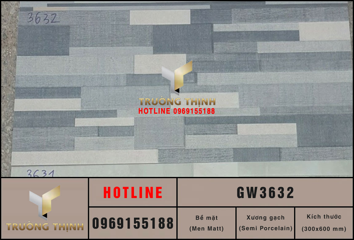 Gạch ốp tường trang trí 300x600 Viglacera GW3632