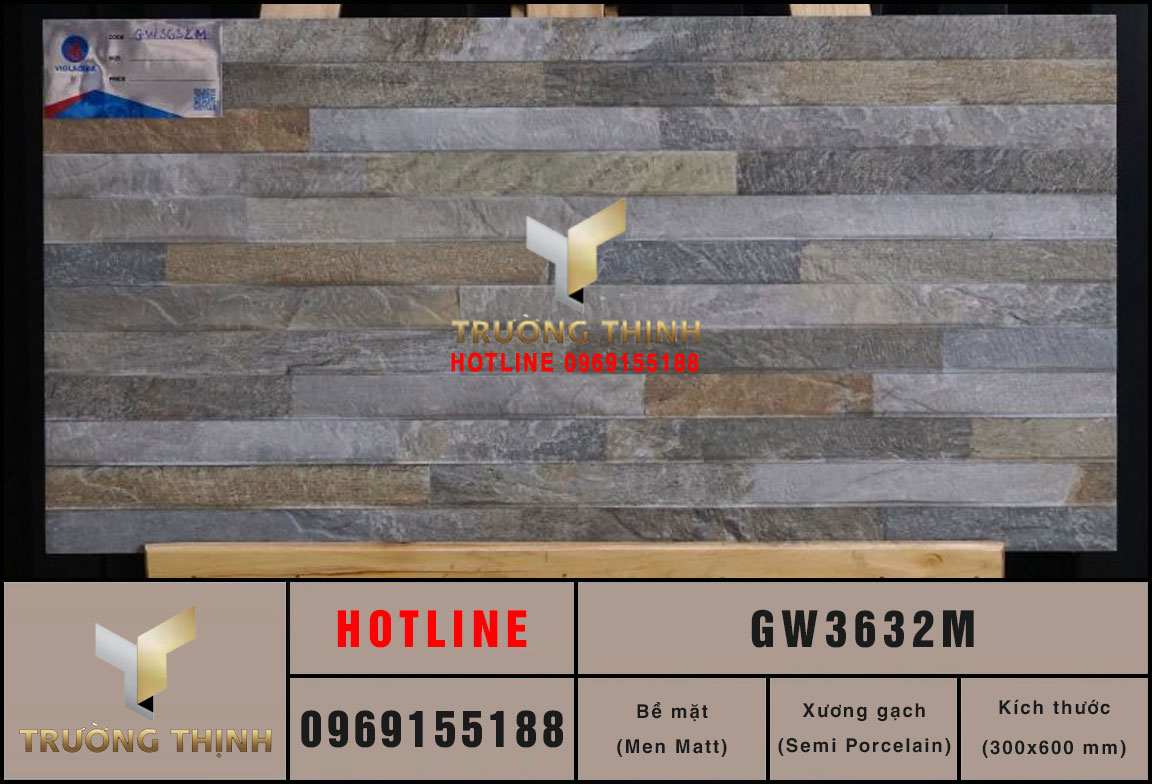 Gạch ốp tường trang trí 300x600 Viglacera GW3632M giá rẻ