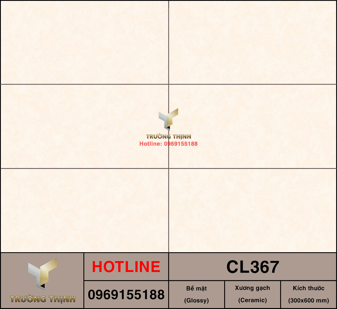 Gạch ốp lát 300x600 Viglacera Cửu Long CL367