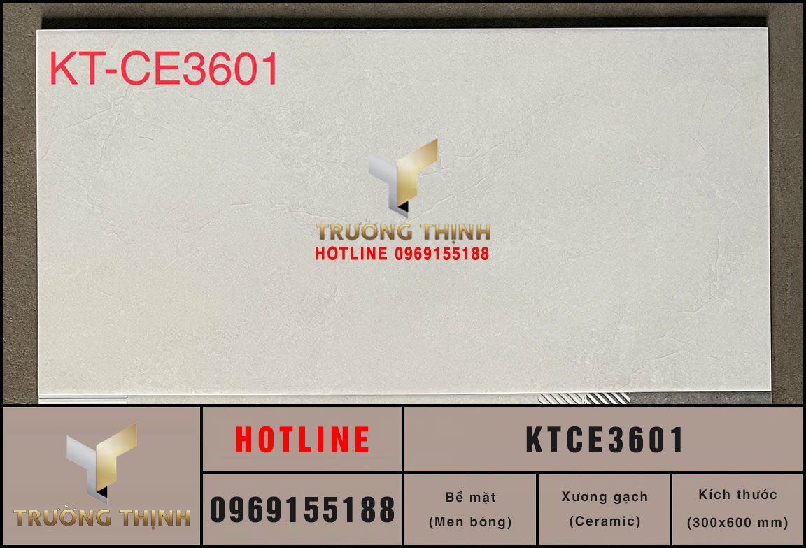 Gạch ốp tường ceramic vân đá 300x600 Viglacera KTCE3601 giá rẻ