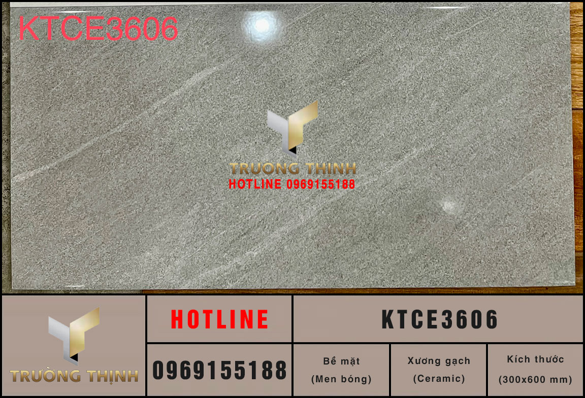 Gạch ốp tường ceramic vân đá 300x600 Viglacera KTCE3606 giá rẻ