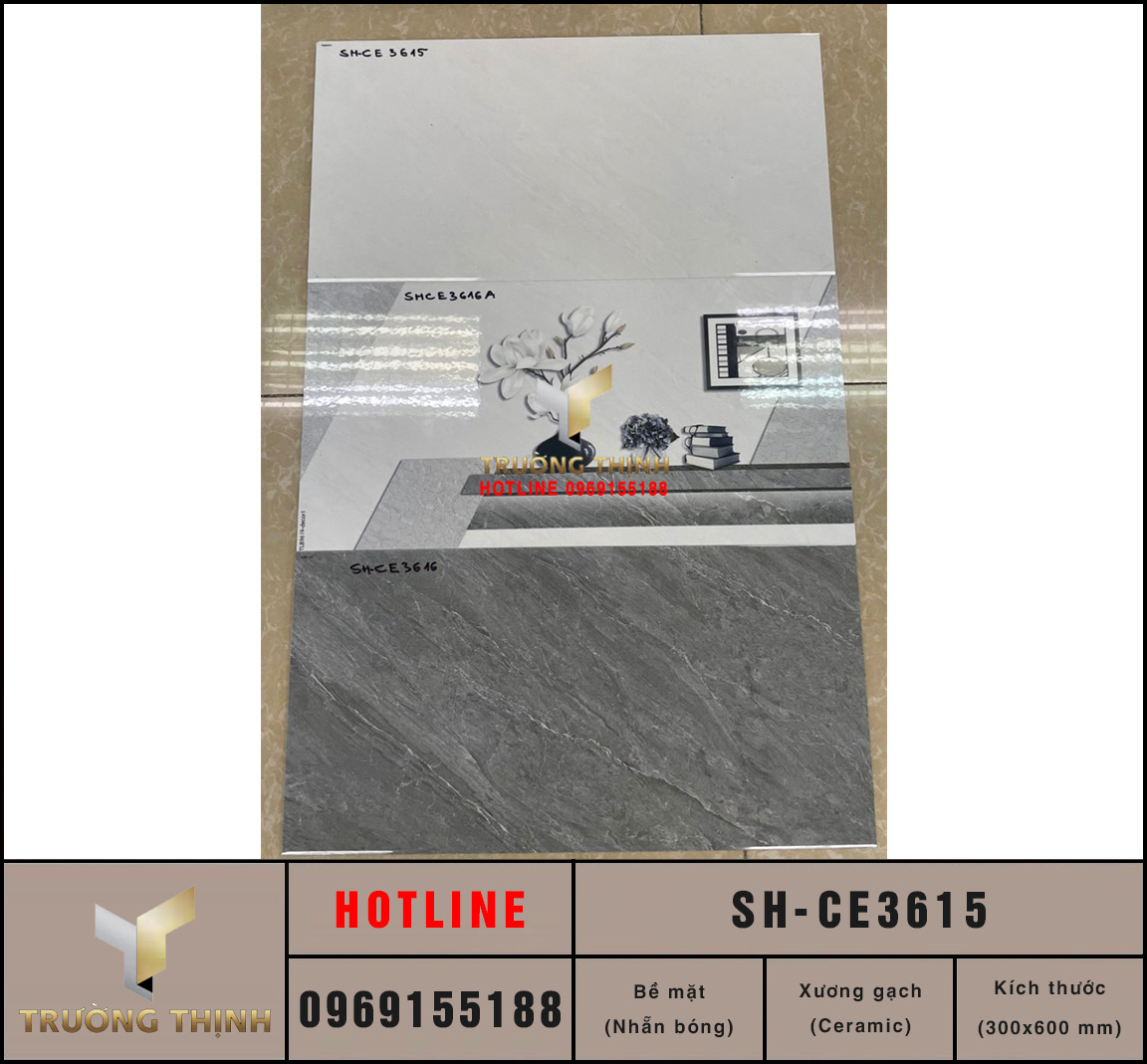 Gạch ốp tường 300x600 Viglacera Sông Hồng SH-CE3615