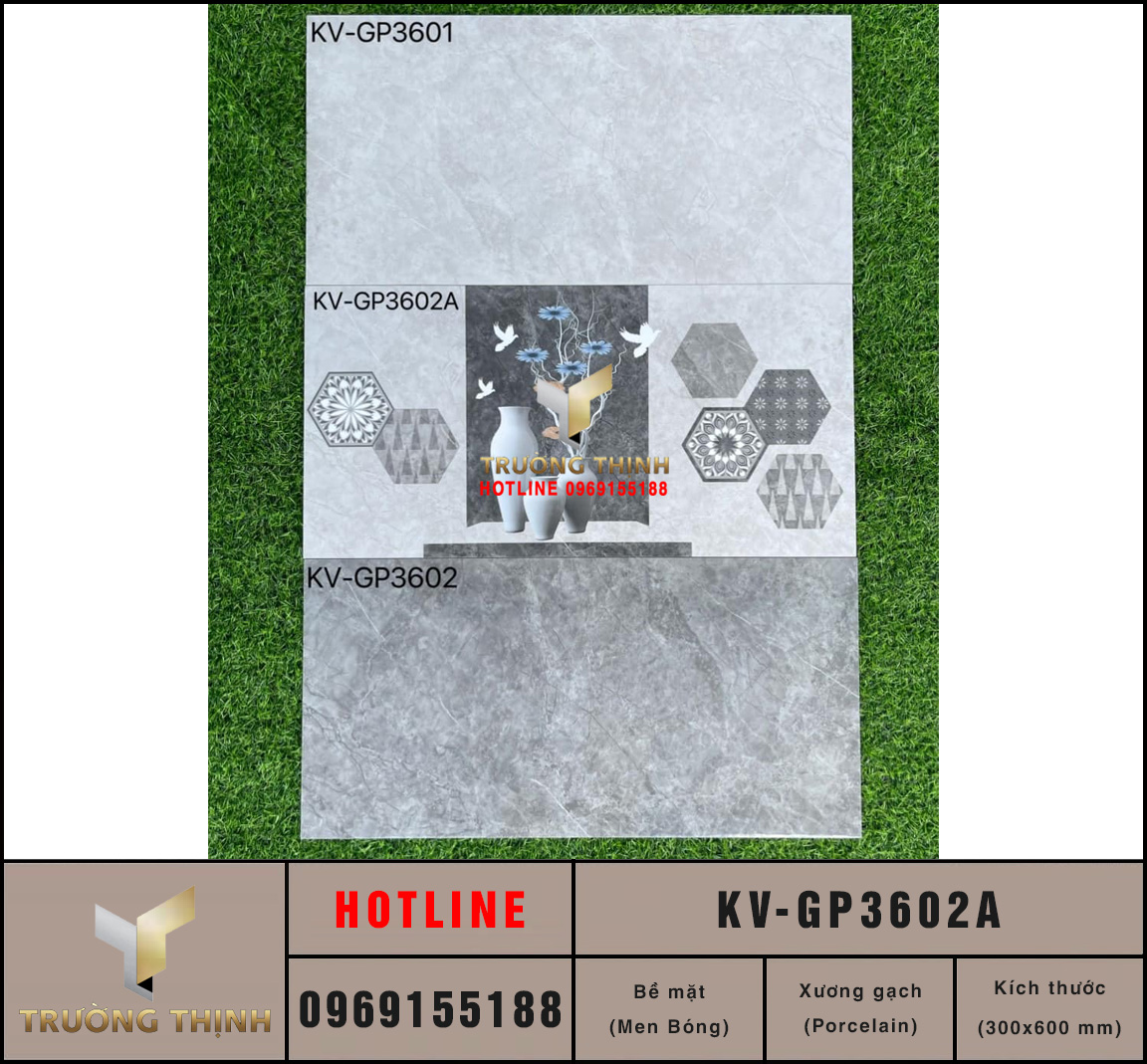 Gạch ốp điểm trang trí 300x600 Viglacera KV-GP3602A cao cấp