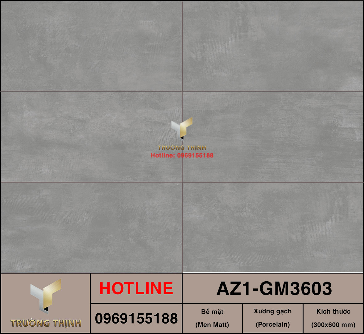 Gạch ốp lát 300x600 Viglacera United Arizona AZ1-GM3603