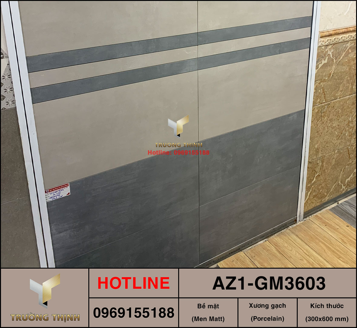 Gạch ốp lát 300x600 Viglacera United Arizona AZ1-GM3603