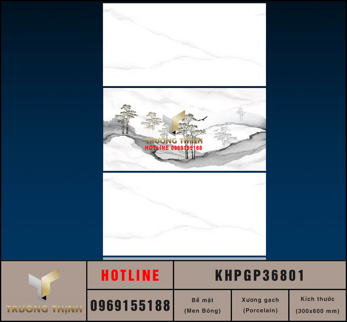 Gạch ốp tường 300x600 Viglacera KHPGP36801