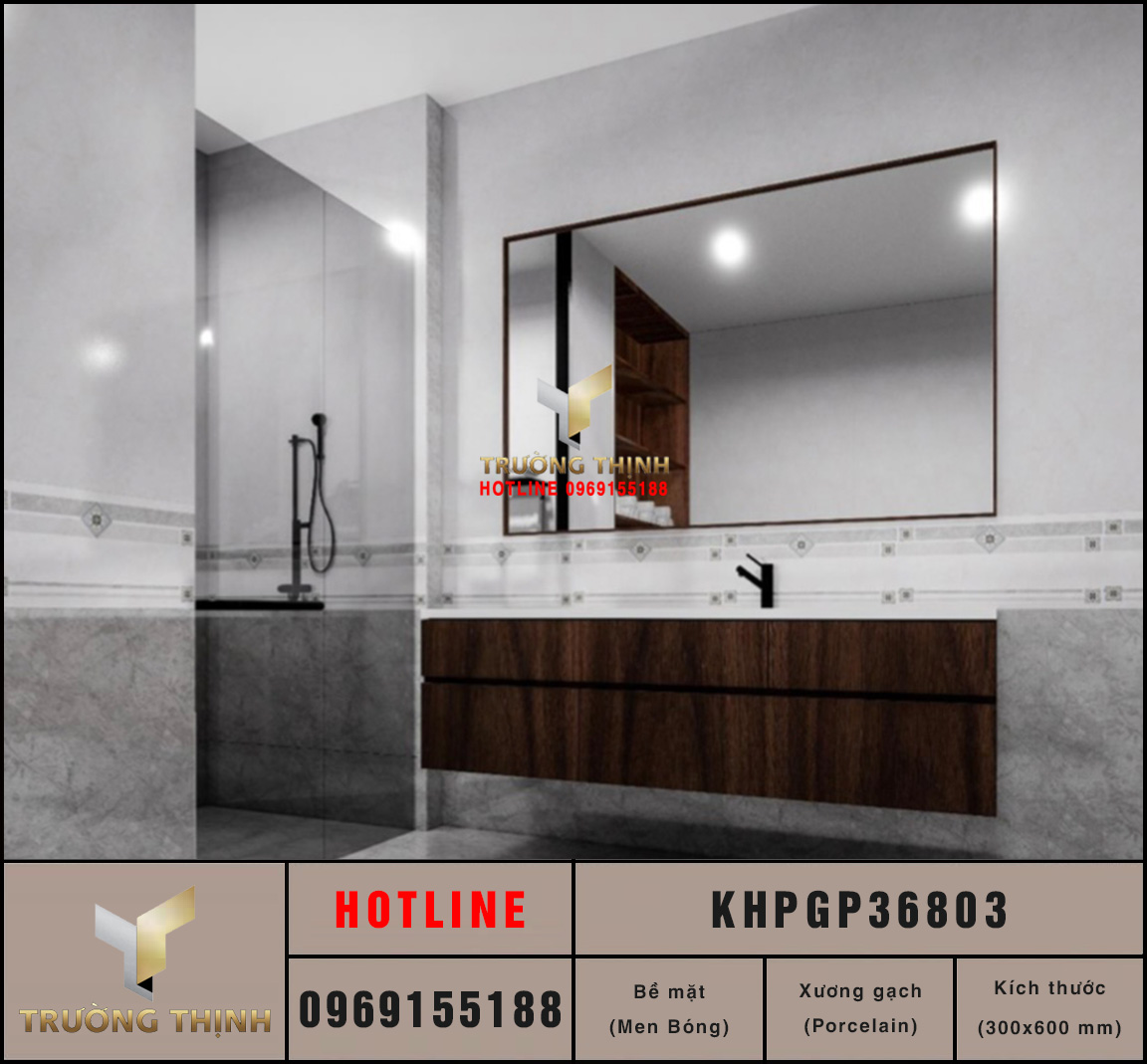 Gạch ốp tường vân đá 300x600 Viglacera KHPGP36803 giá rẻ