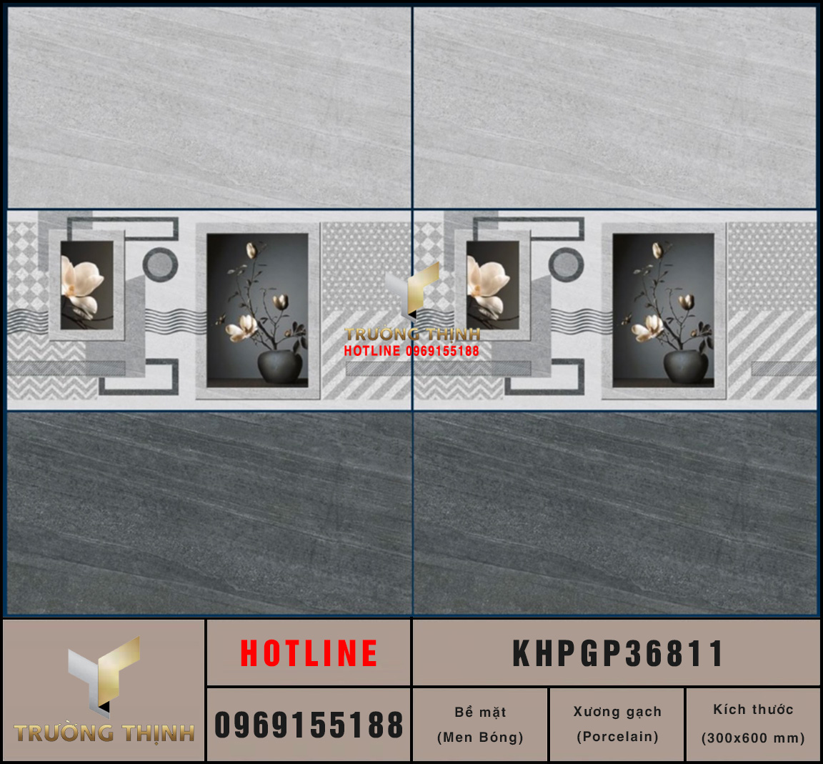 Gạch ốp tường xương đá 300x600 Viglacera KHPGP36811 giá rẻ