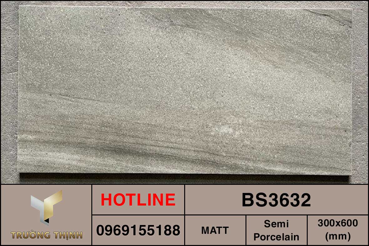 Gạch semi porcelain 300x600 Viglacera BS3632 vân đá