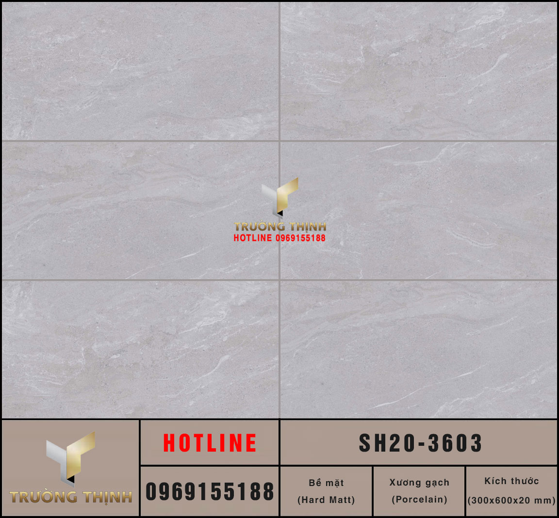 Gạch lát nền 300x600 Viglacera Sông Hồng SH20-3603