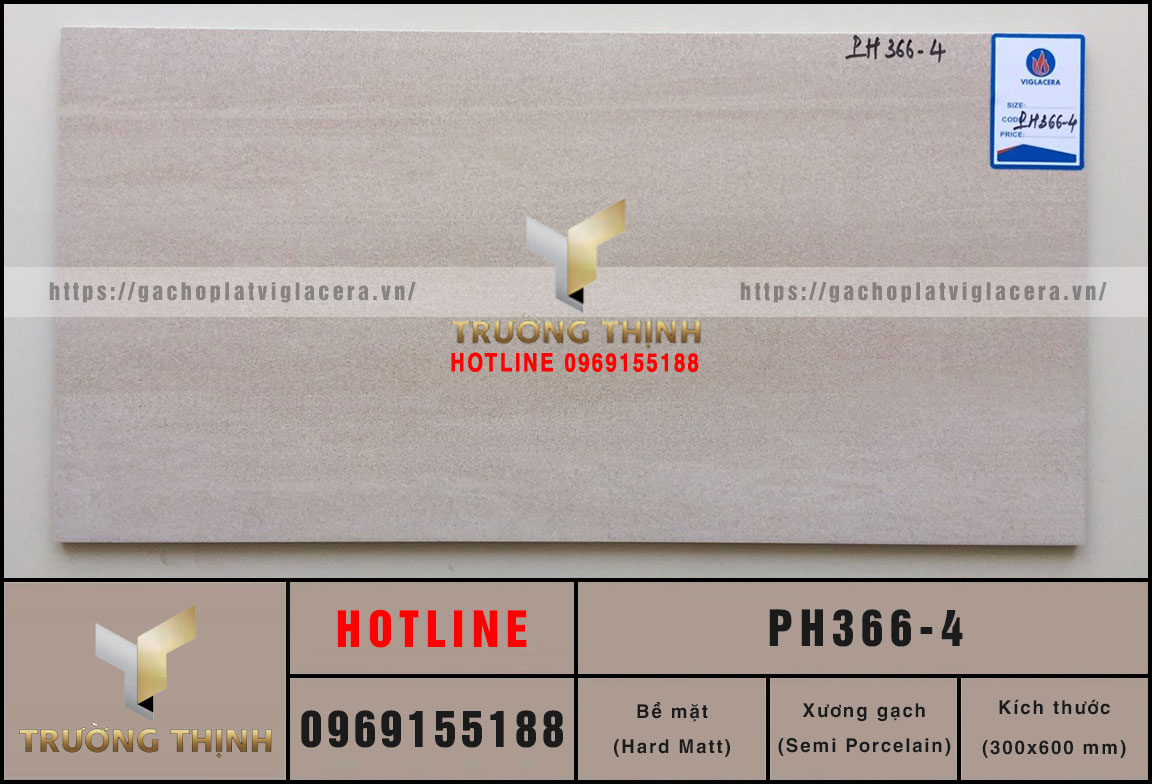 Gạch Viglacera PH366-4: Vân Đá Sọc Dưa Màu Kem 300x600 - Sang Trọng, Bền Đẹp