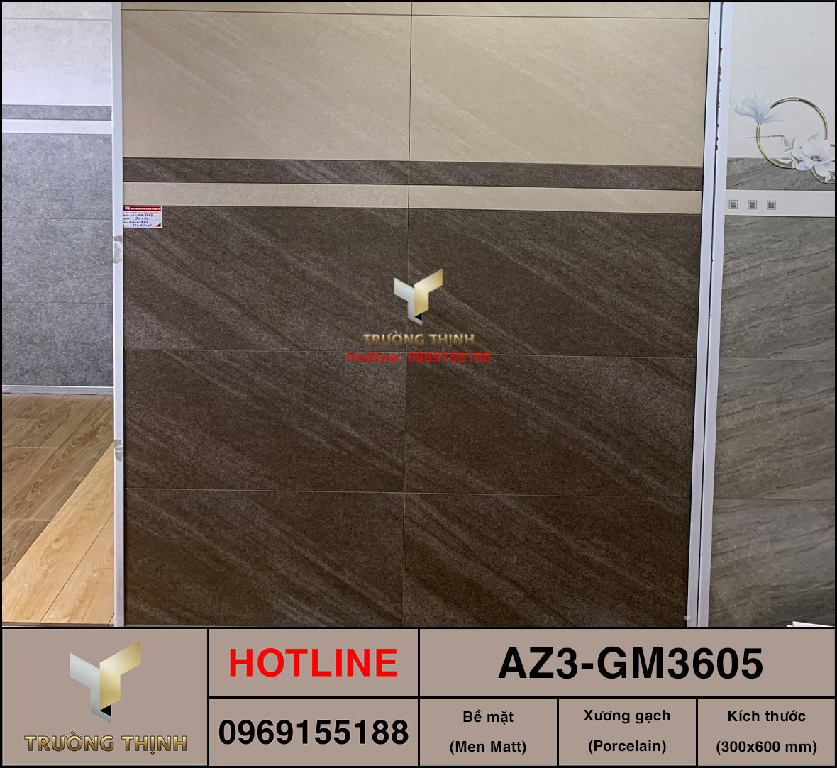Gạch xương đá chống trơn Viglacera AZ3-GM3605 cao cấp