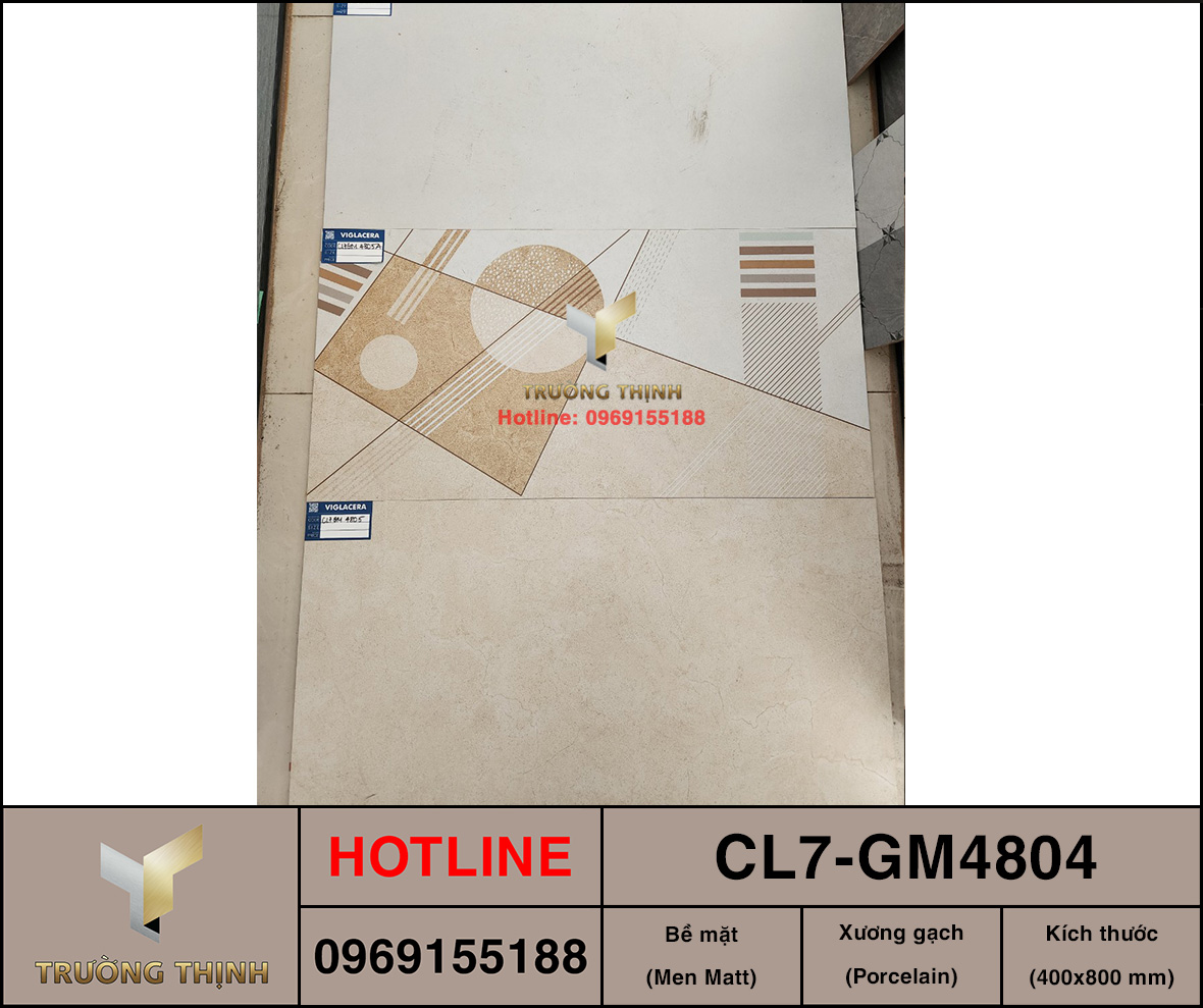 Gạch ốp lát 400x800 Viglacera Cửu Long CL7-GM4804