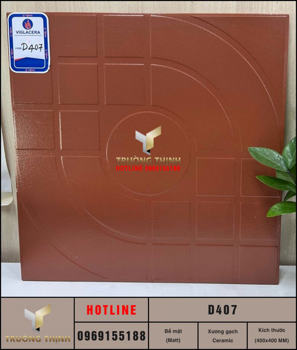 Gạch lát nền 400x400 Viglacera D407
