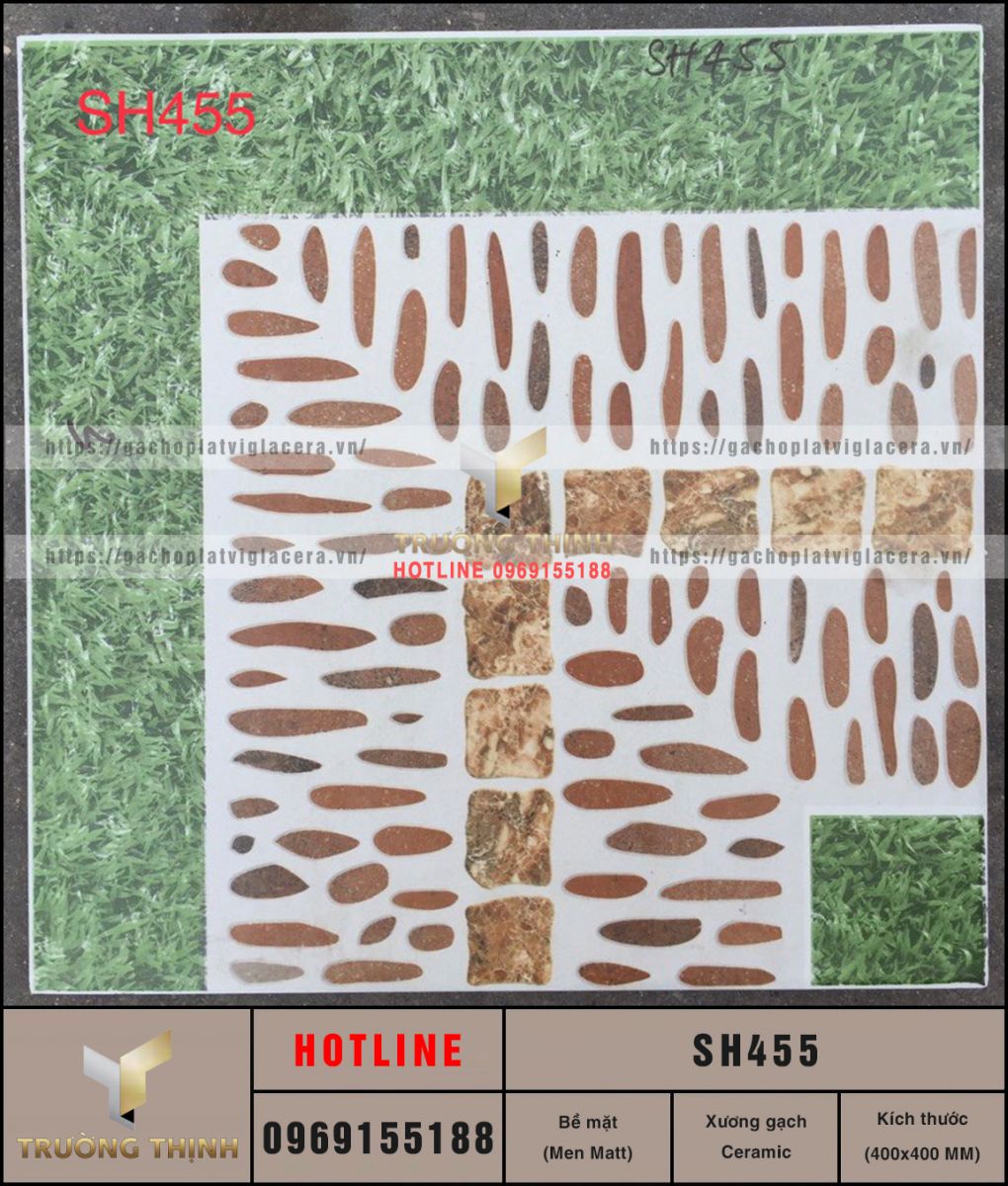 Gạch lát sân vườn 400x400 Viglacera SH455 giá rẻ