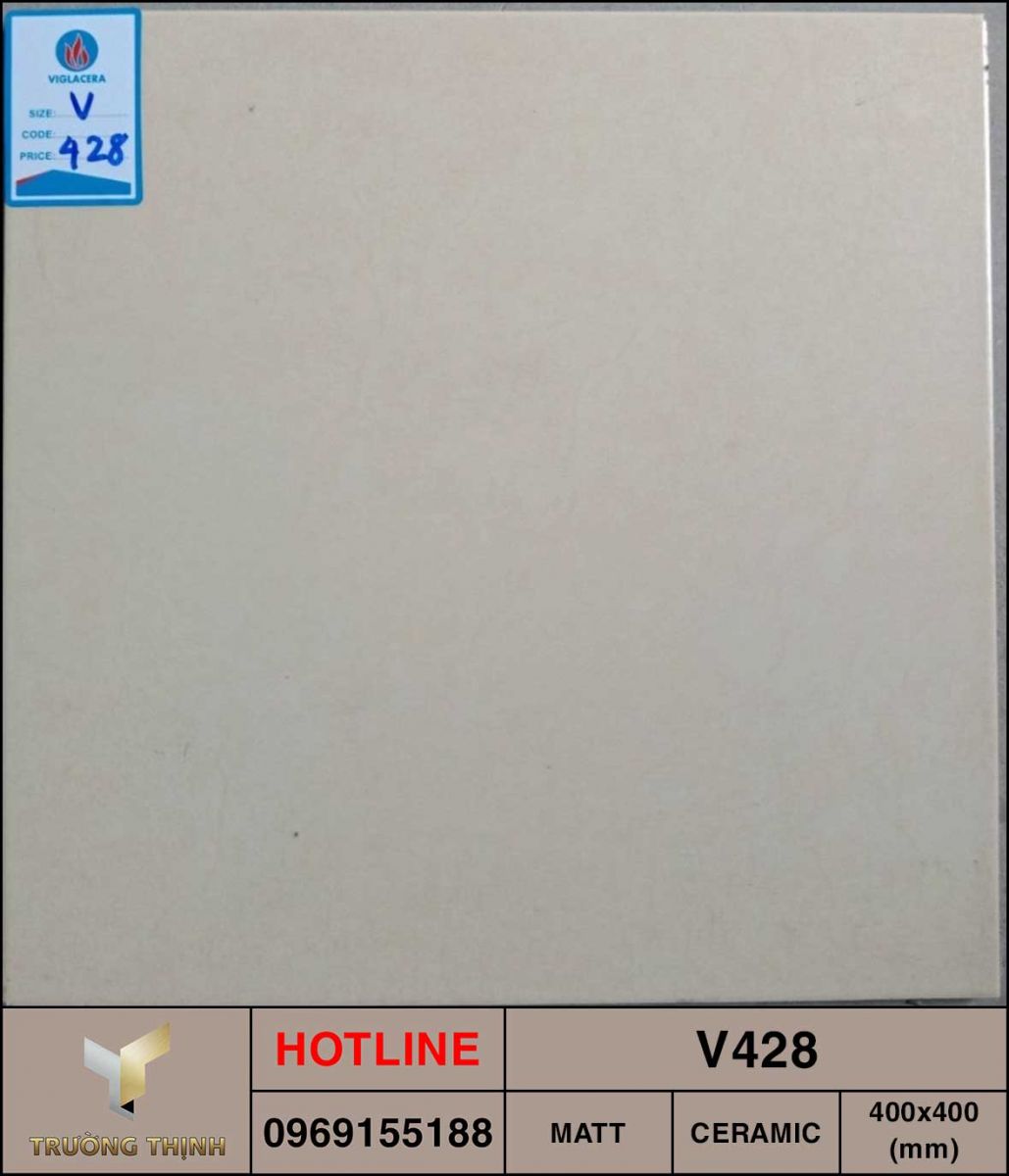 Gạch lát sàn 400x400 Viglacera V428 màu be