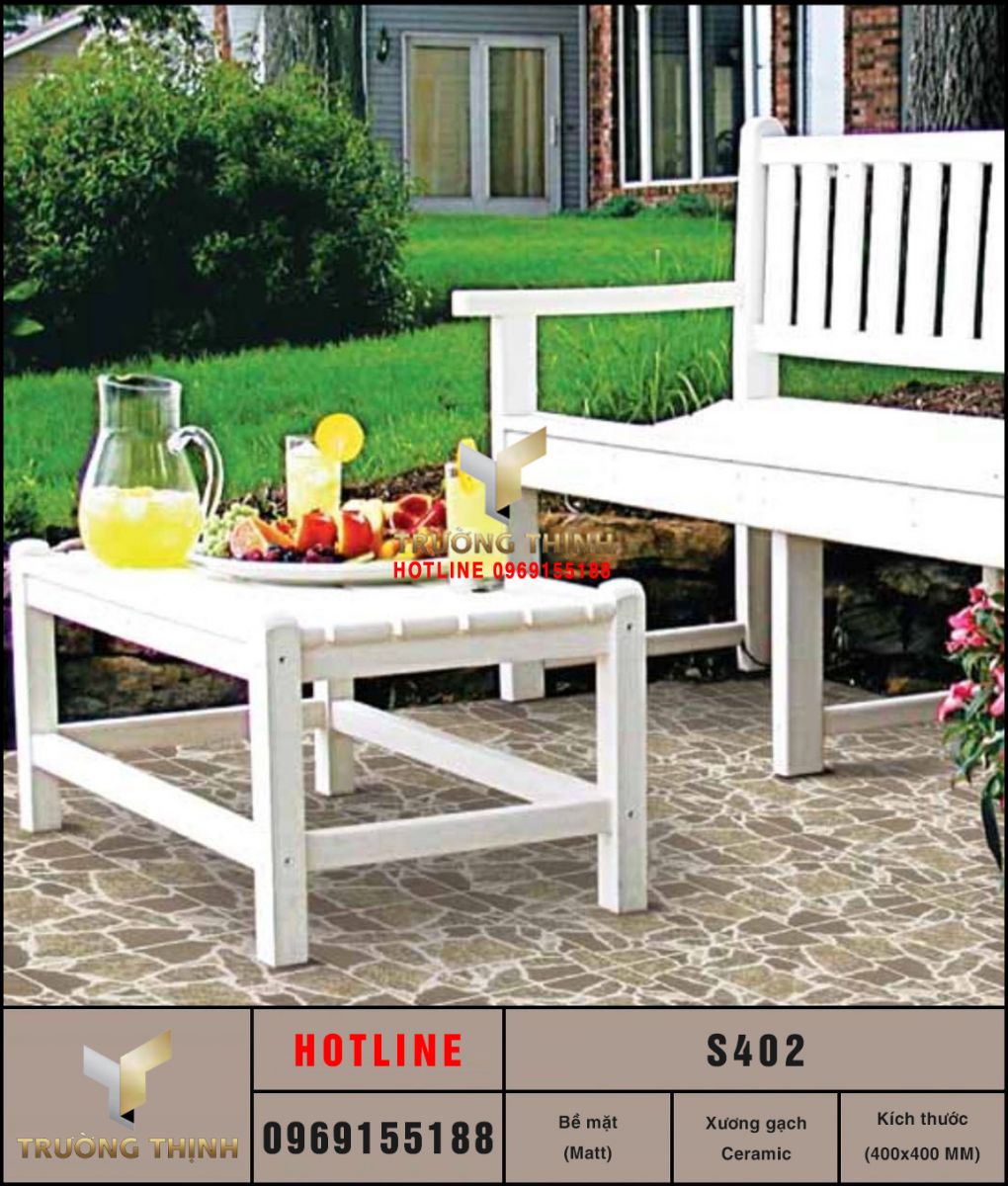 Gạch lát sân vườn 400x400 Viglacera S402