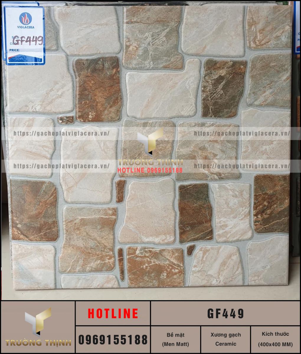 Gạch lát sân vườn chống trơn Viglacera GF449 - Bền đẹp, An toàn & Giá tốt