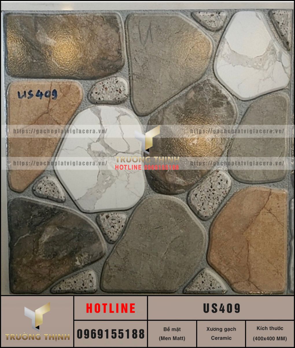 Gạch lát sân vườn chống trơn 400x400 Viglacera US409