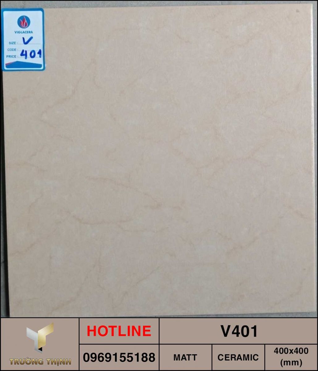 Gạch men lát nền 400x400 Viglacera V401 giá rẻ