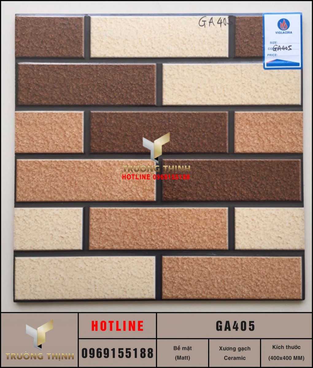 Gạch thẻ ốp tường trang trí 400x400 Viglacera GA405