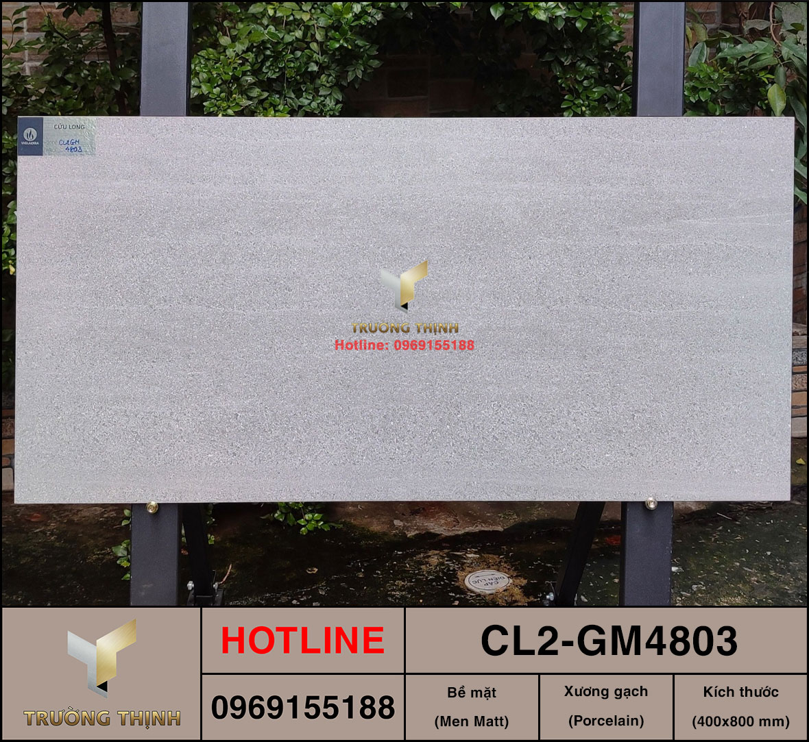 Gạch men khô 400x800 Viglacera Cửu Long CL2-GM4803 giá rẻ