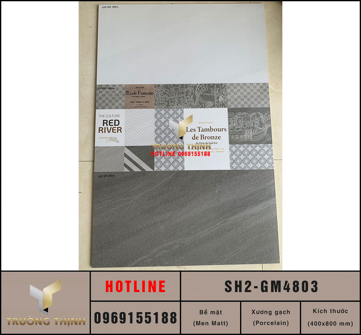 Gạch ốp lát vân đá 400x800 Viglacera SH2-GM4803 cao cấp