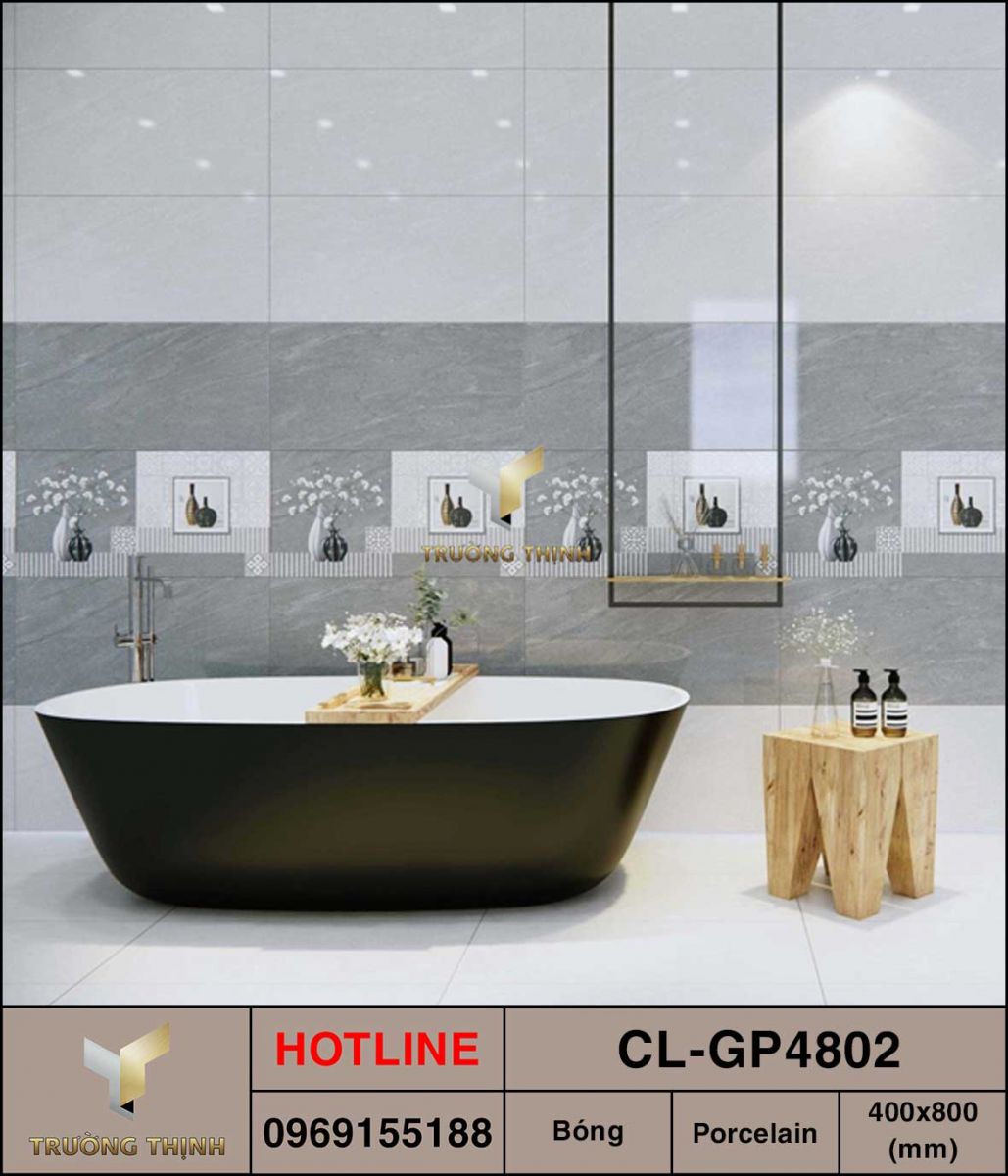 Ảnh mẫu gạch ốp tường 400x800 Viglacera Cửu Long CL-GP4802