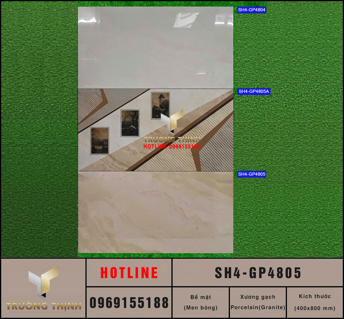 Gạch ốp tường Granite men bóng Viglacera SH4-GP4805 Chính Hãng | Trường Thịnh