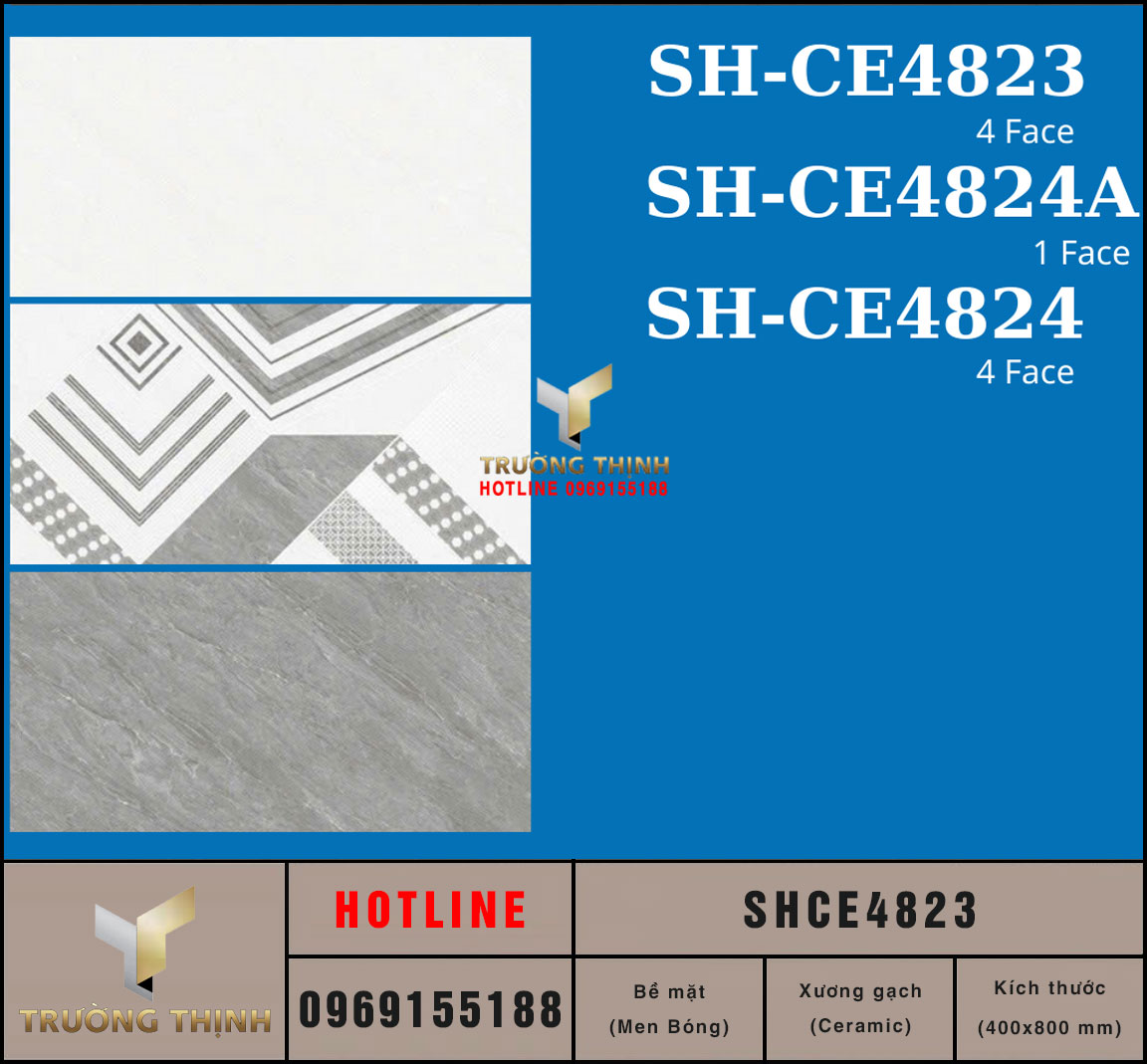 Ảnh mẫu gạch ốp tường 400x800 Viglacera Sông Hồng SHCE4823