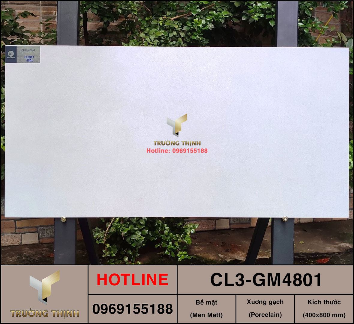 Gạch vân xi măng 400x800 Viglacera Cửu Long CL3-GM4801 giá rẻ