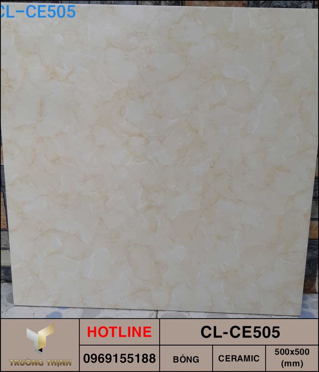 Gạch ceramic 500x500 Viglacera Cửu Long CL-CE505 vân đá