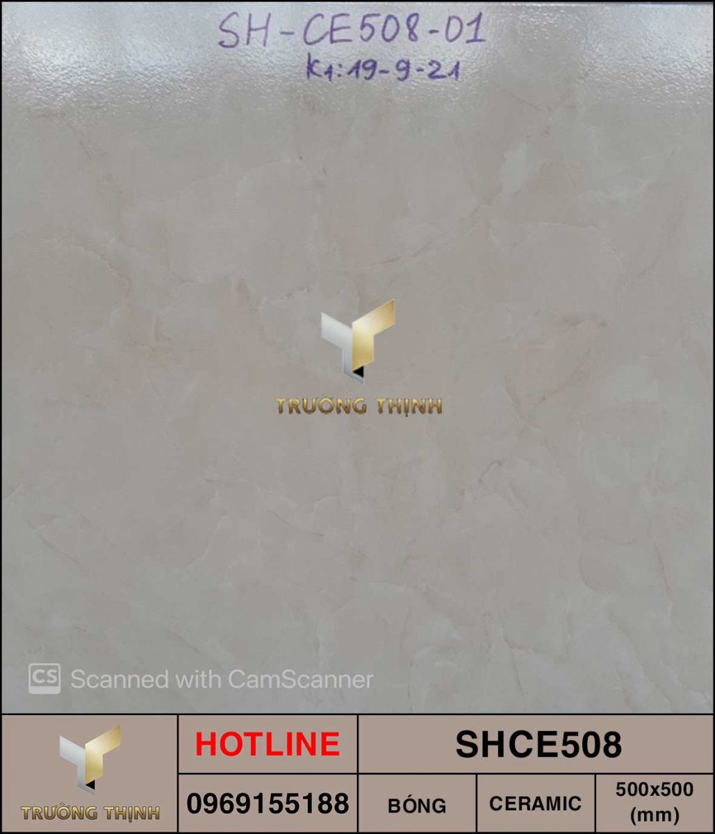 Gạch ceramic 500x500 Viglacera Sông Hồng SHCE508 vân đá