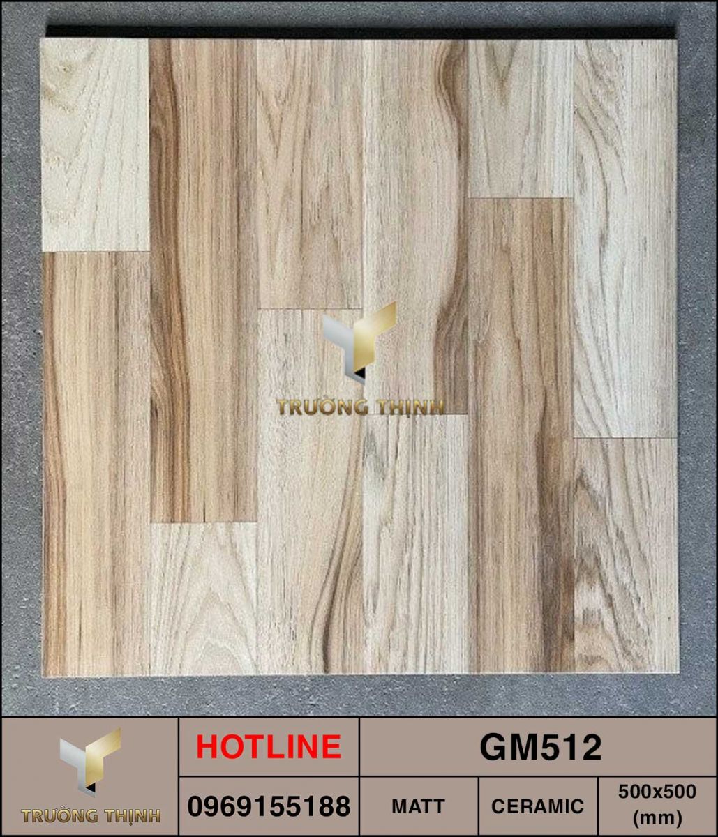 Gạch ceramic giả gỗ 500x500 Viglacera GM512 giá rẻ