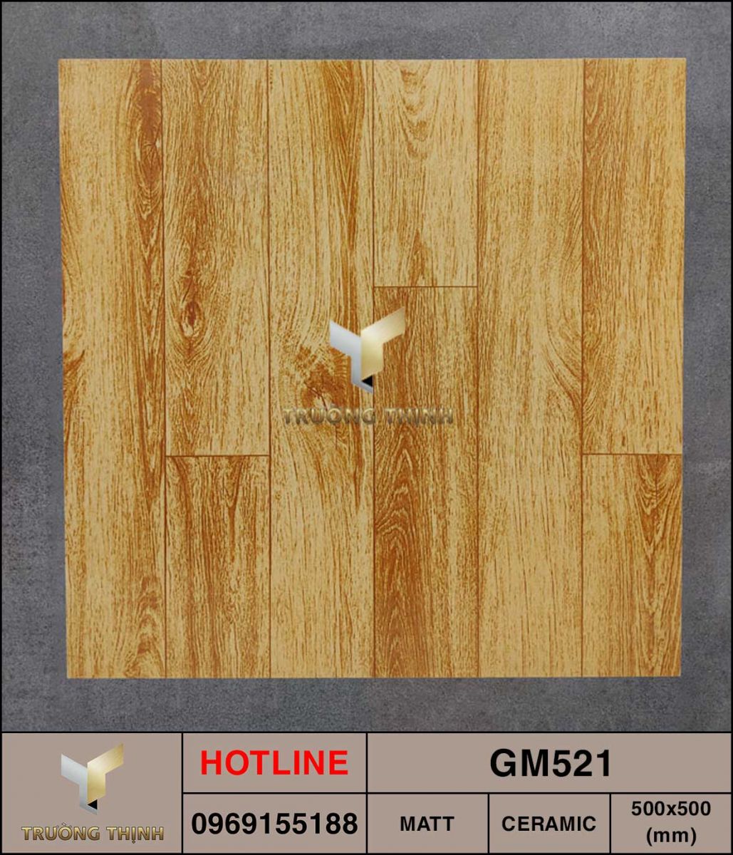 Gạch ceramic vân gỗ 500x500 Viglacera GM521 cao cấp