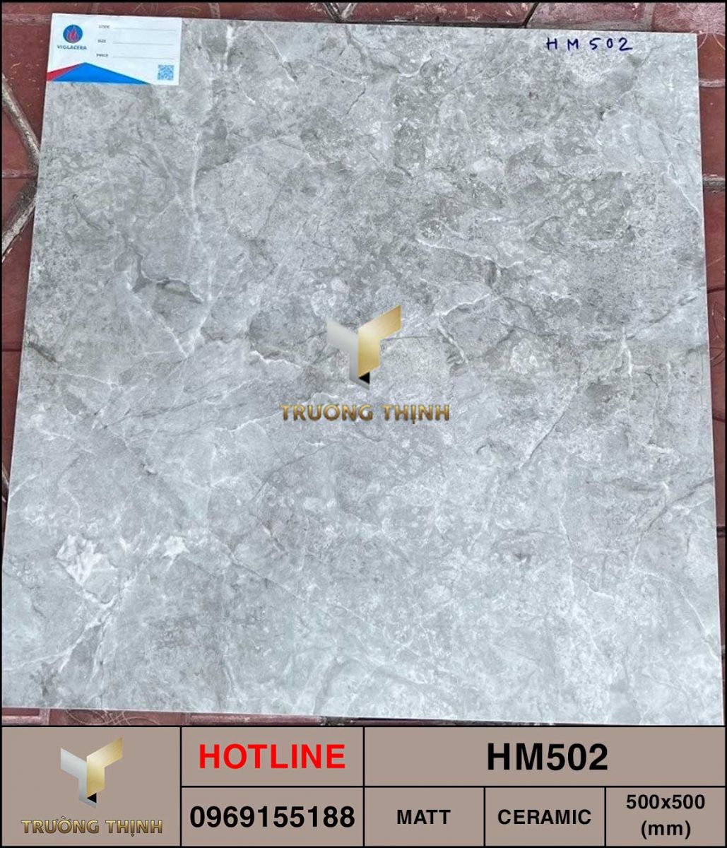 Gạch lát nền vân đá 500x500 Viglacera HM502 giá rẻ