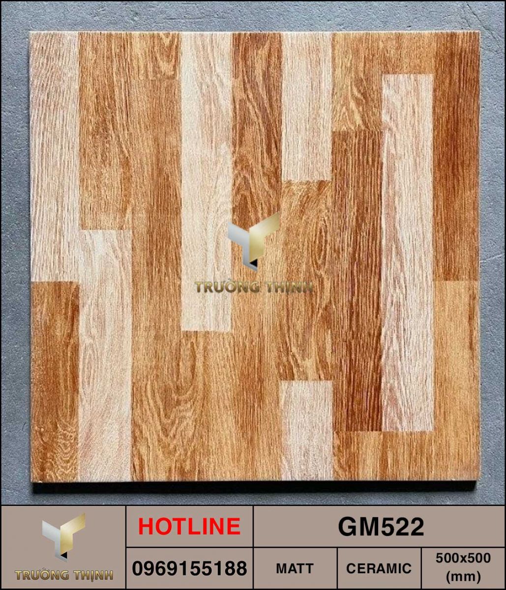 Gạch lát nền vân gỗ 500x500 Viglacera GM522 giá rẻ