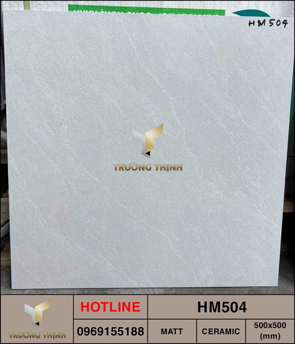 Gạch lát sàn men khô 500x500 Viglacera HM504 vân đá
