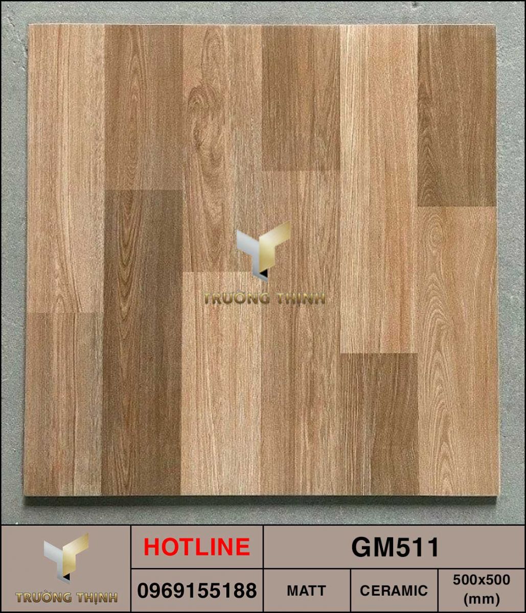 Gạch lát sàn vân gỗ 500x500 Viglacera GM511 giá ưu đãi