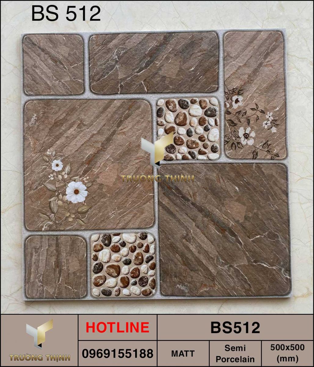 Gạch lát sân vườn 500x500 Viglacera BS512 giá rẻ