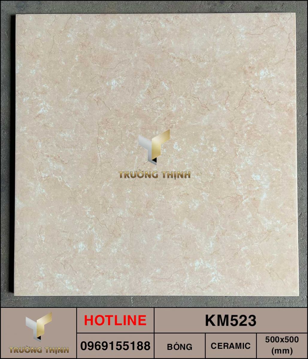 Gạch men vân đá 500x500 Viglacera KM523 xương ceramic