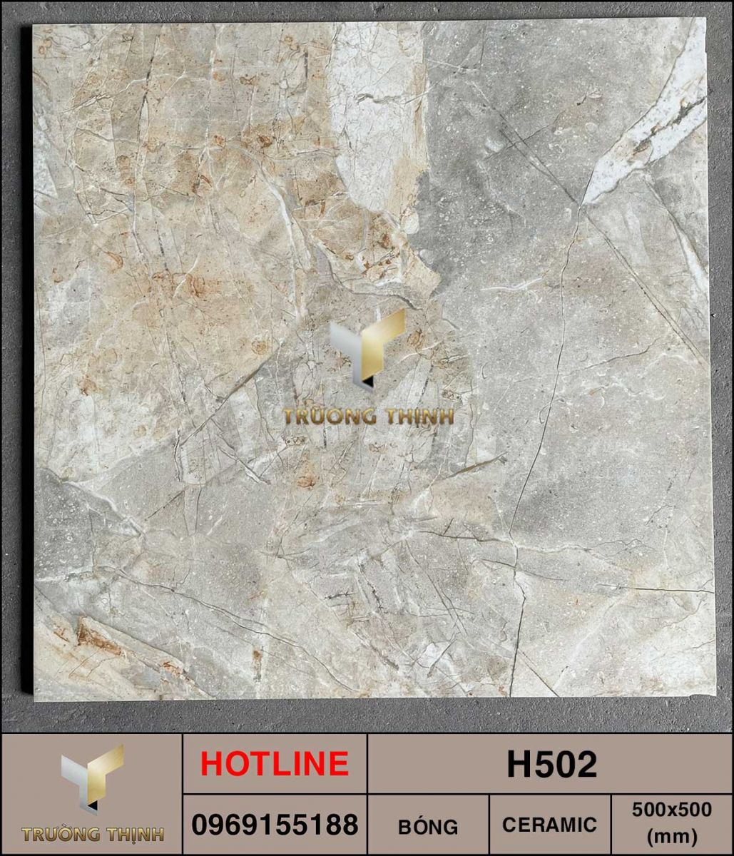 Gạch vân đá 500x500 Viglacera H502 xương ceramic