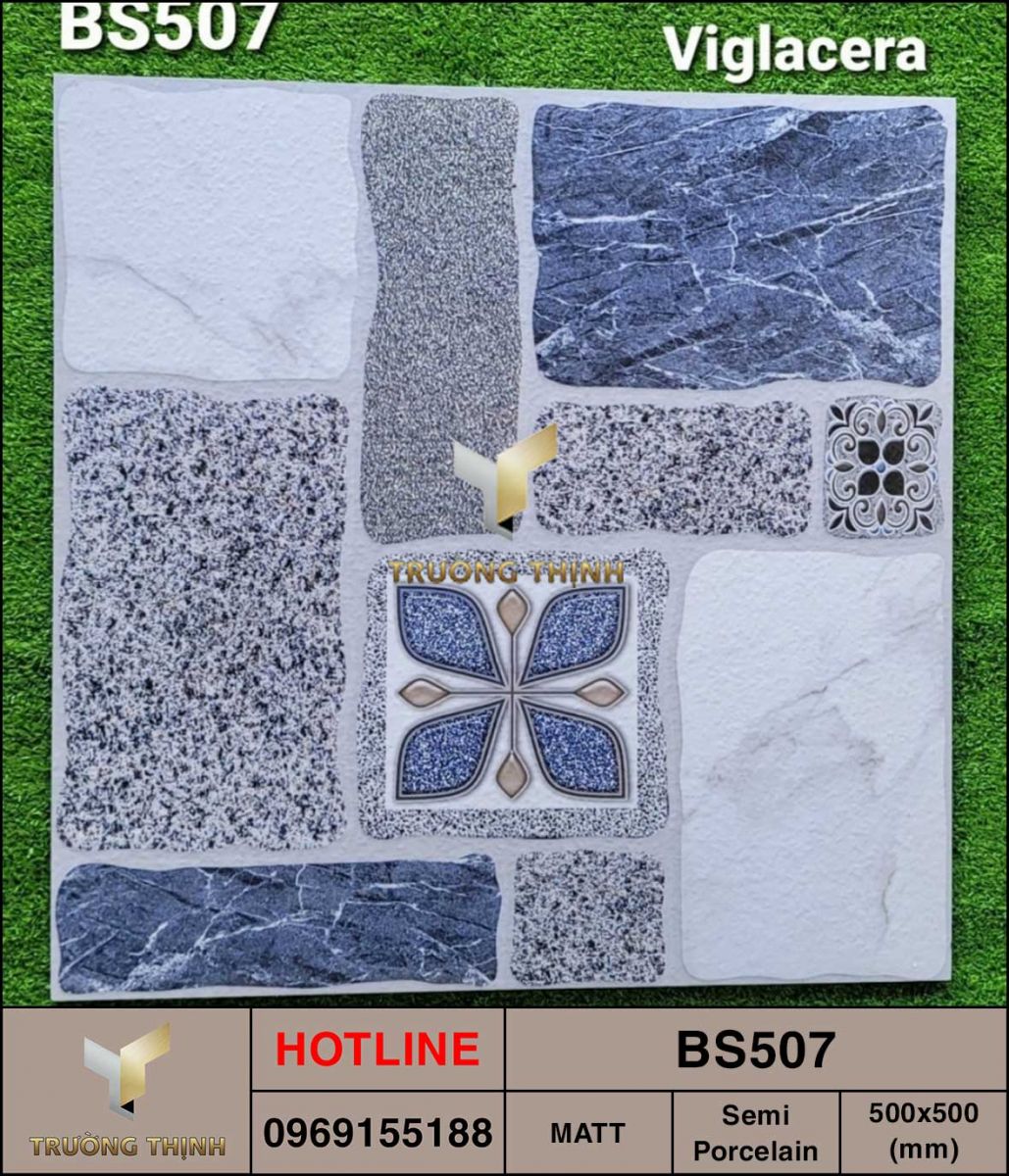 Gạch lát sân vườn 500x500 Viglacera BS507 giá rẻ