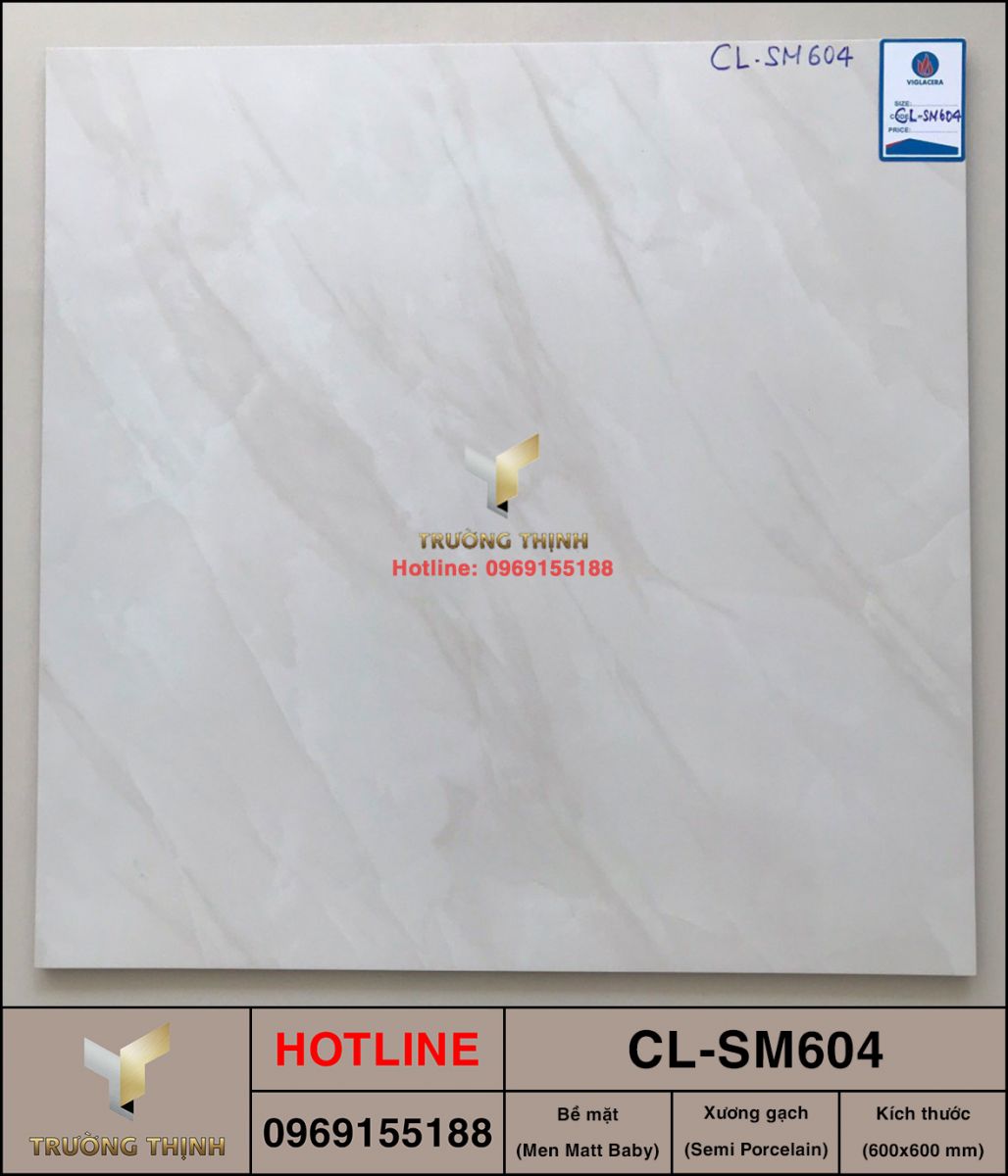 Gạch lát nền 600x600 Viglacera Cửu Long CL-SM603 ảnh thực tế