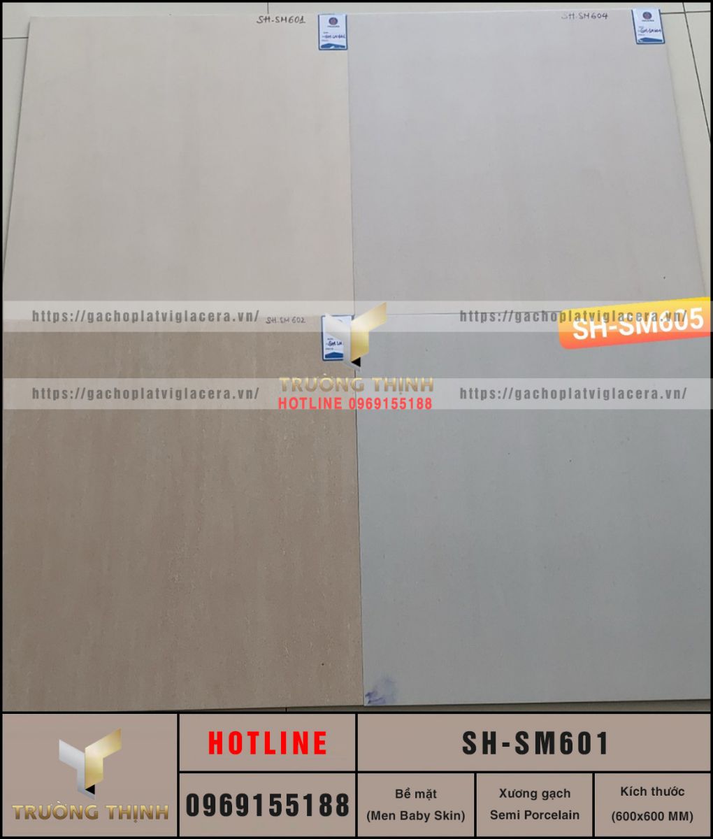 Gạch lát nền 600x600 Viglacera Sông Hồng SH-SM601