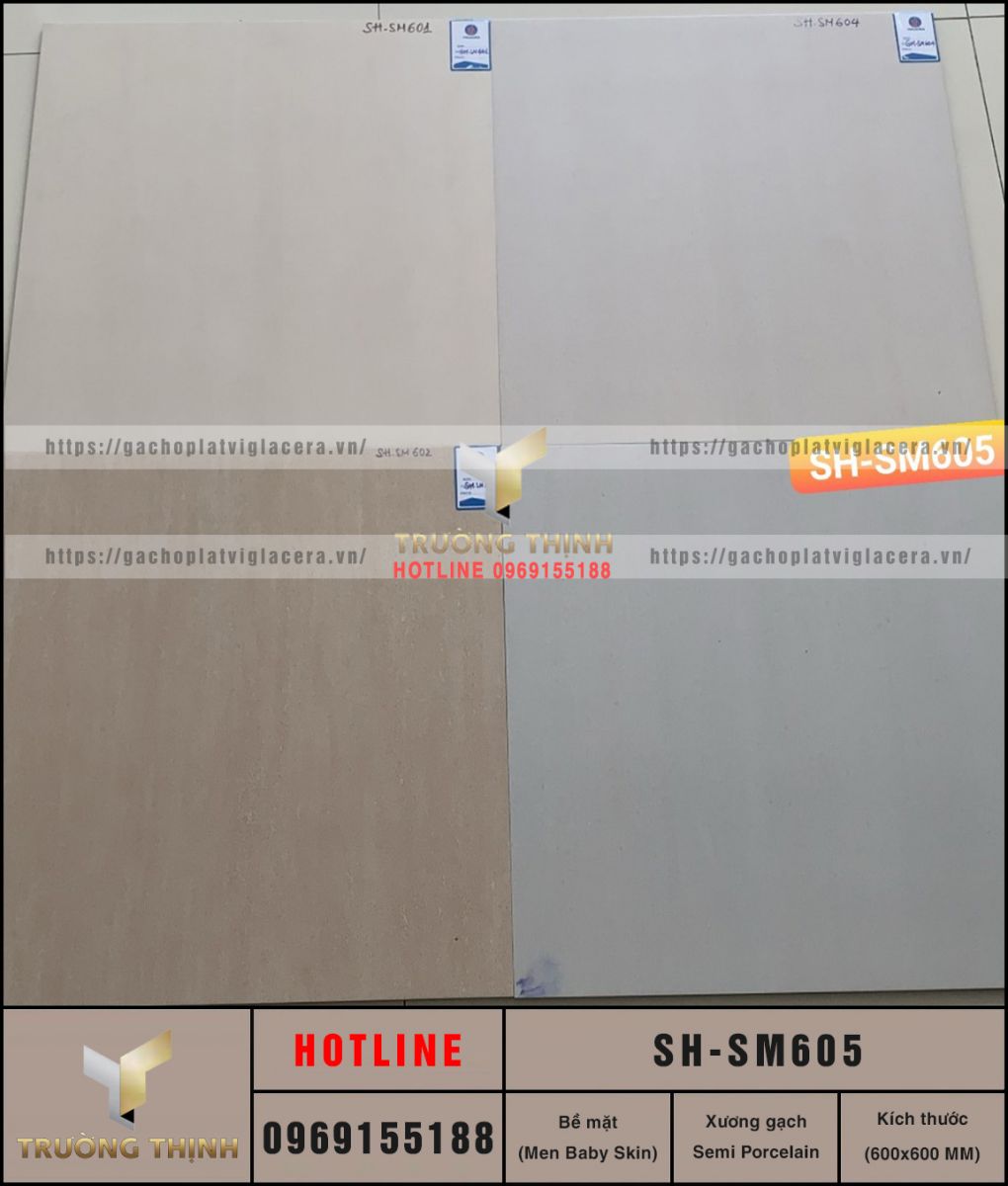 Gạch lát nền 600x600 Viglacera Sông Hồng SH-SM605