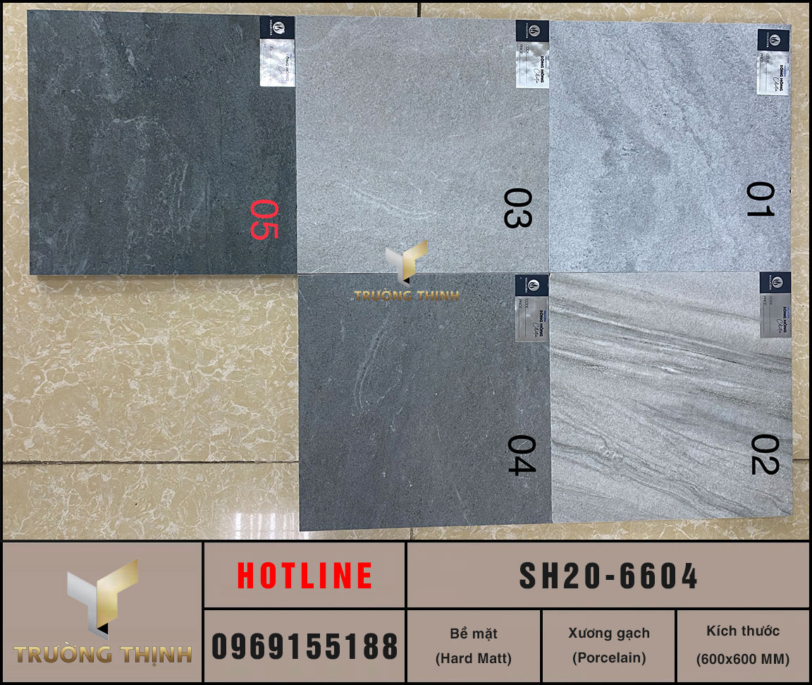 Gạch lát nền 600x600 Viglacera Sông Hồng SH20-6604