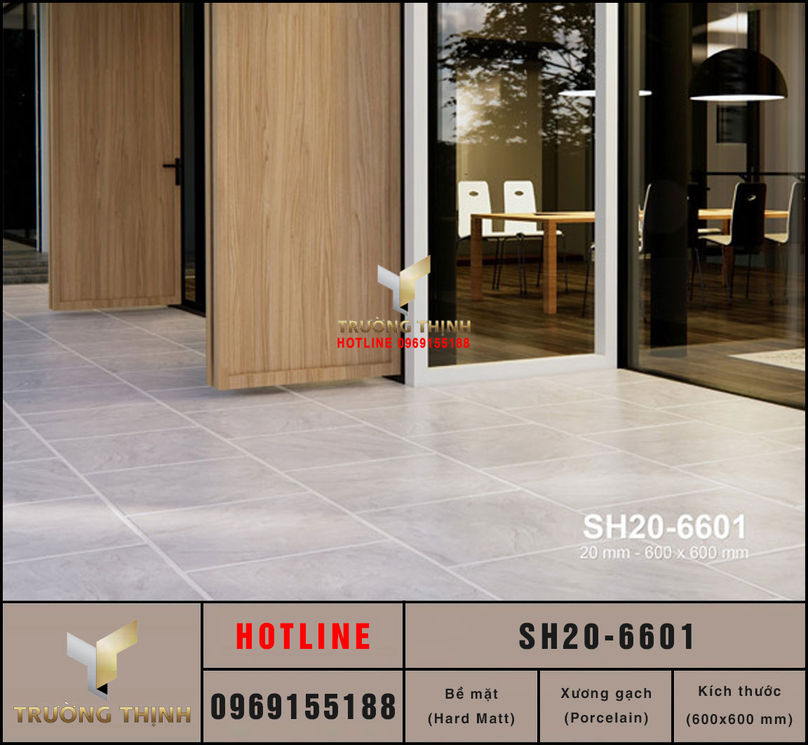 Gạch dày 2 phân 600x600 Viglacera Sông Hồng SH20-6601 giá tốt