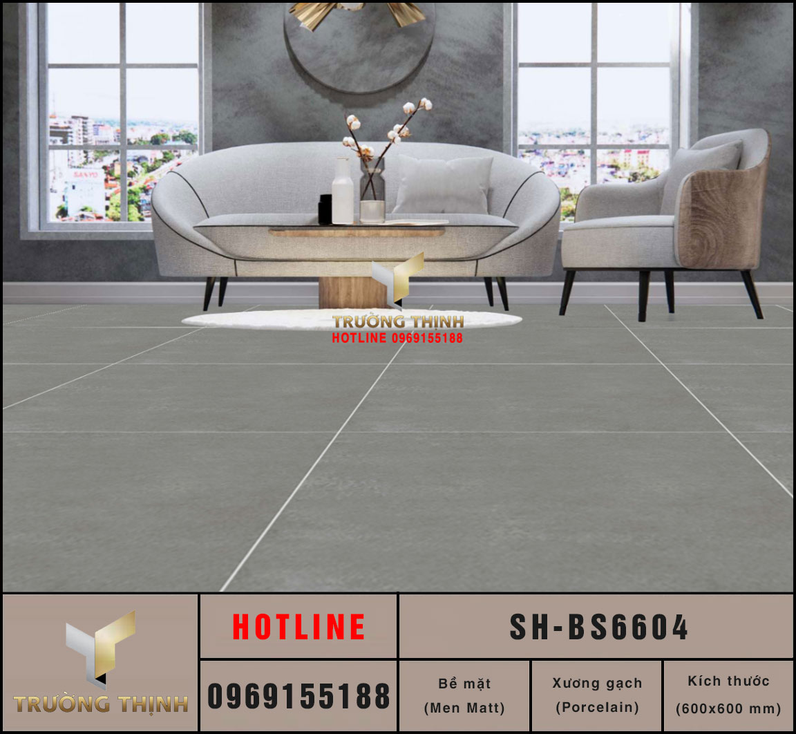 Gạch giả xi măng 600x600 Viglacera Sông Hồng SH-BS6604 giá tốt